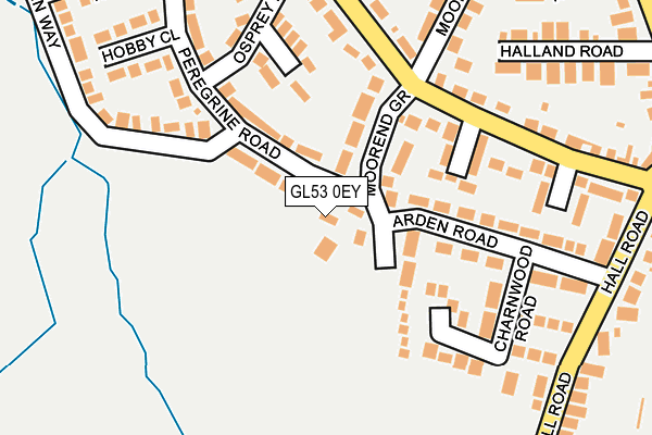 GL53 0EY map - OS OpenMap – Local (Ordnance Survey)