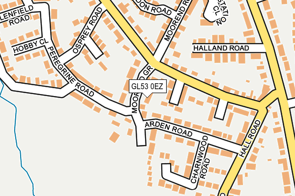 GL53 0EZ map - OS OpenMap – Local (Ordnance Survey)