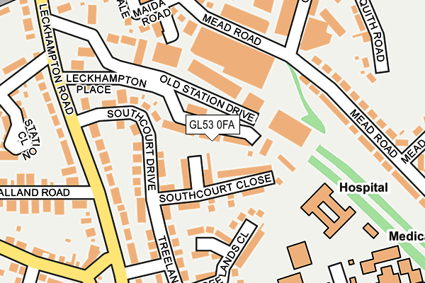 GL53 0FA map - OS OpenMap – Local (Ordnance Survey)