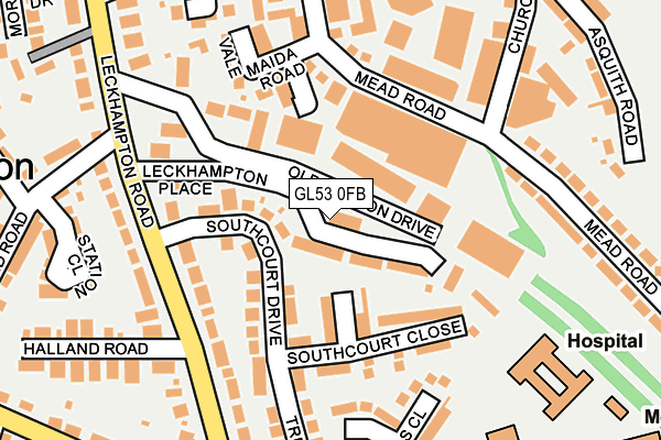 GL53 0FB map - OS OpenMap – Local (Ordnance Survey)