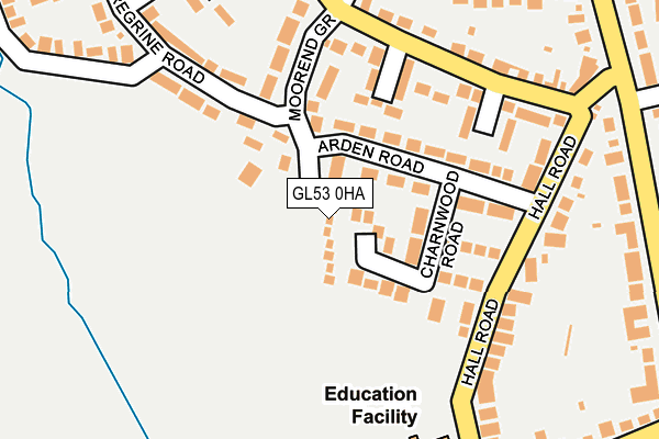 GL53 0HA map - OS OpenMap – Local (Ordnance Survey)