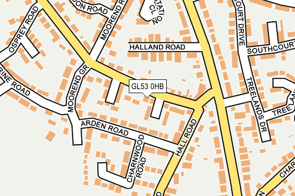 GL53 0HB map - OS OpenMap – Local (Ordnance Survey)