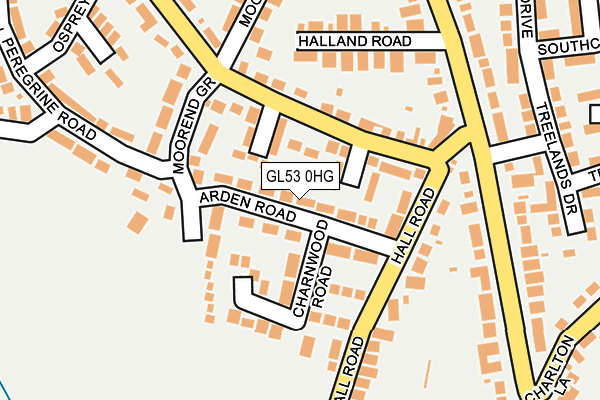 GL53 0HG map - OS OpenMap – Local (Ordnance Survey)