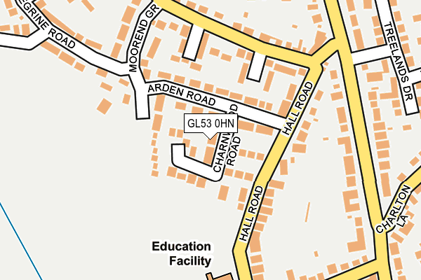 GL53 0HN map - OS OpenMap – Local (Ordnance Survey)