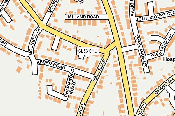 GL53 0HU map - OS OpenMap – Local (Ordnance Survey)