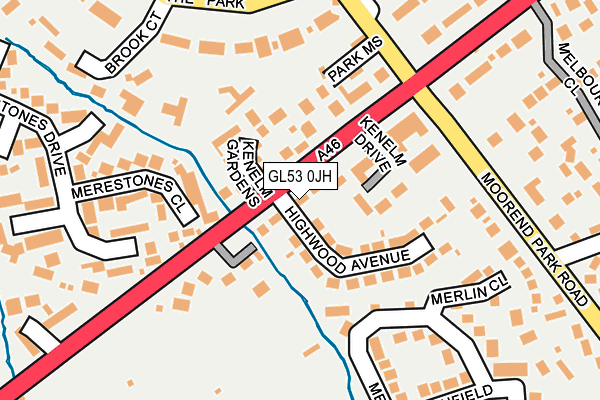 GL53 0JH map - OS OpenMap – Local (Ordnance Survey)