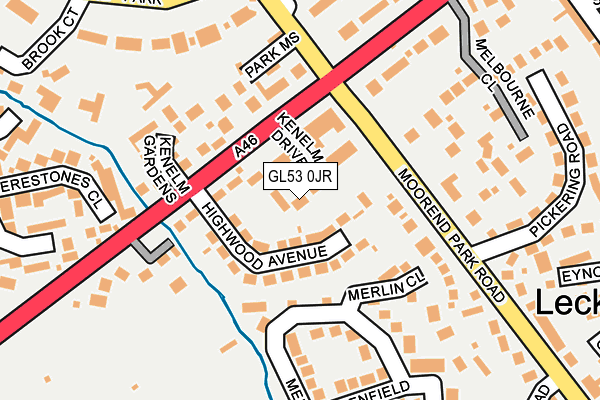 GL53 0JR map - OS OpenMap – Local (Ordnance Survey)