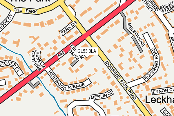 GL53 0LA map - OS OpenMap – Local (Ordnance Survey)