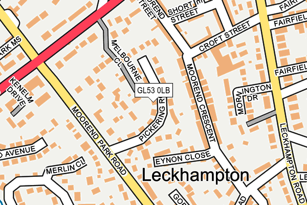 GL53 0LB map - OS OpenMap – Local (Ordnance Survey)