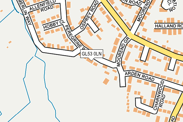 GL53 0LN map - OS OpenMap – Local (Ordnance Survey)