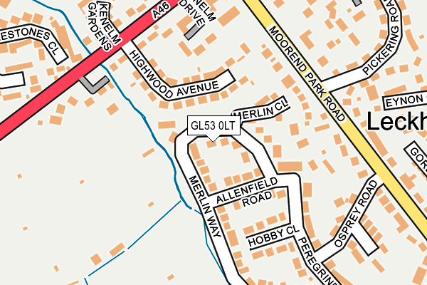GL53 0LT map - OS OpenMap – Local (Ordnance Survey)