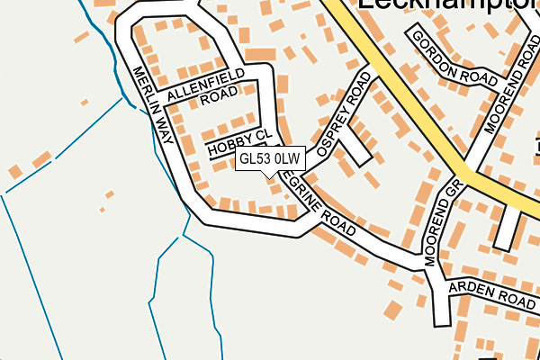 GL53 0LW map - OS OpenMap – Local (Ordnance Survey)