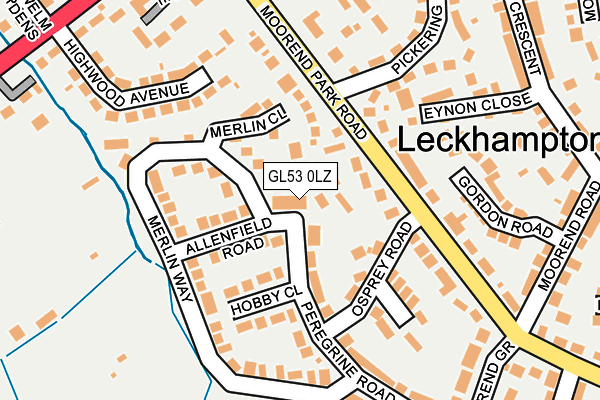 GL53 0LZ map - OS OpenMap – Local (Ordnance Survey)