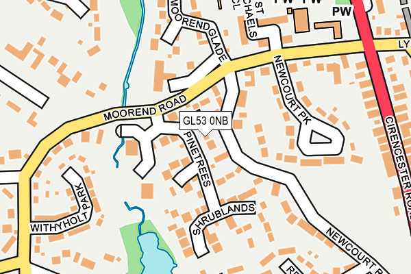 GL53 0NB map - OS OpenMap – Local (Ordnance Survey)