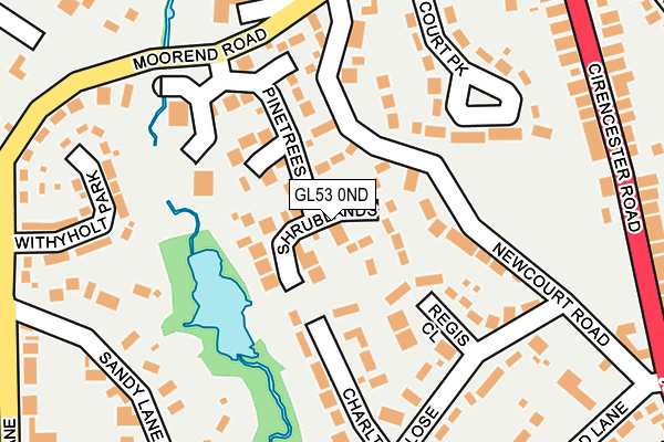 GL53 0ND map - OS OpenMap – Local (Ordnance Survey)