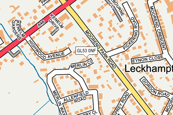 GL53 0NF map - OS OpenMap – Local (Ordnance Survey)