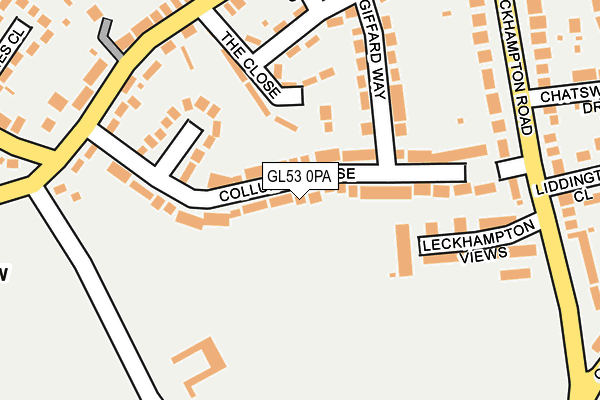 GL53 0PA map - OS OpenMap – Local (Ordnance Survey)