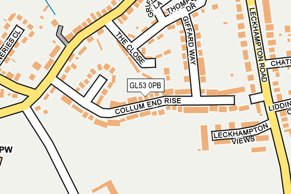 GL53 0PB map - OS OpenMap – Local (Ordnance Survey)