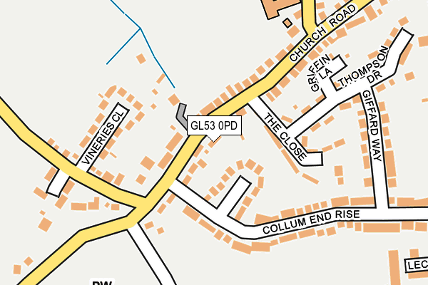 GL53 0PD map - OS OpenMap – Local (Ordnance Survey)