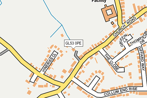 GL53 0PE map - OS OpenMap – Local (Ordnance Survey)