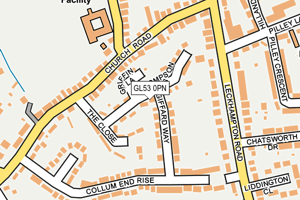 GL53 0PN map - OS OpenMap – Local (Ordnance Survey)