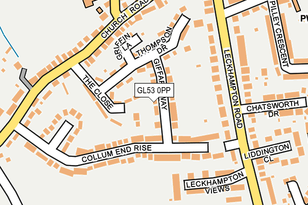 GL53 0PP map - OS OpenMap – Local (Ordnance Survey)