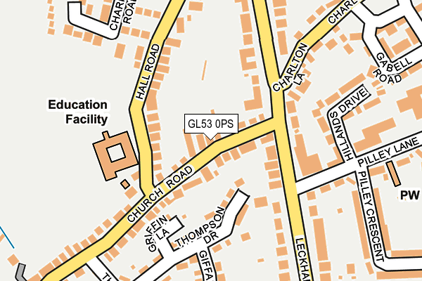 GL53 0PS map - OS OpenMap – Local (Ordnance Survey)