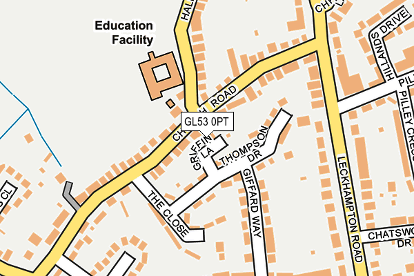 GL53 0PT map - OS OpenMap – Local (Ordnance Survey)