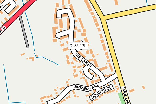 GL53 0PU map - OS OpenMap – Local (Ordnance Survey)