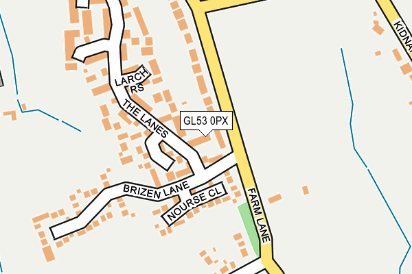 GL53 0PX map - OS OpenMap – Local (Ordnance Survey)