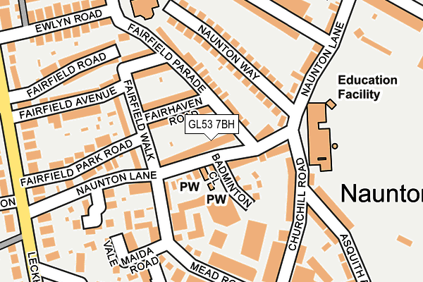 GL53 7BH map - OS OpenMap – Local (Ordnance Survey)
