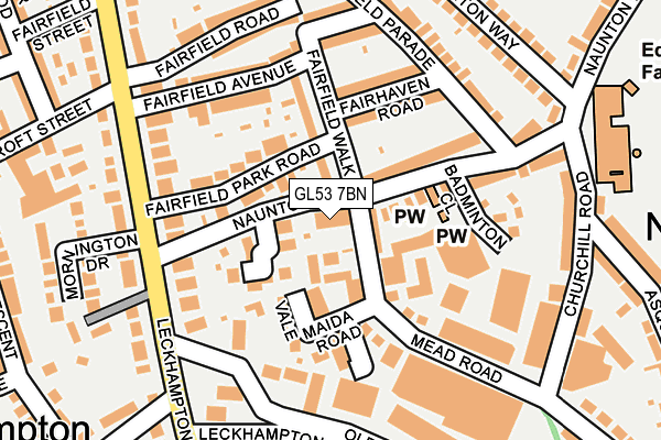 GL53 7BN map - OS OpenMap – Local (Ordnance Survey)