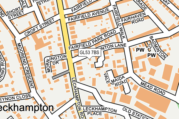 GL53 7BS map - OS OpenMap – Local (Ordnance Survey)