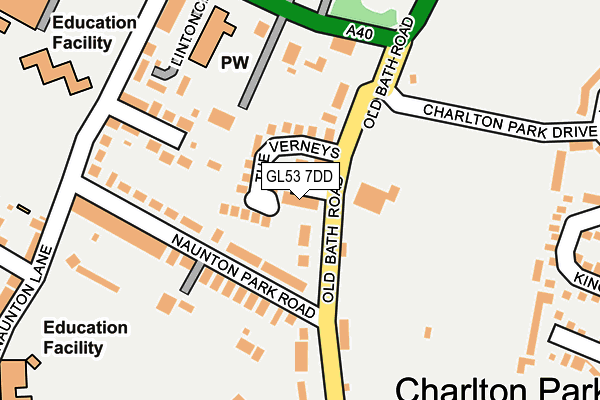 GL53 7DD map - OS OpenMap – Local (Ordnance Survey)