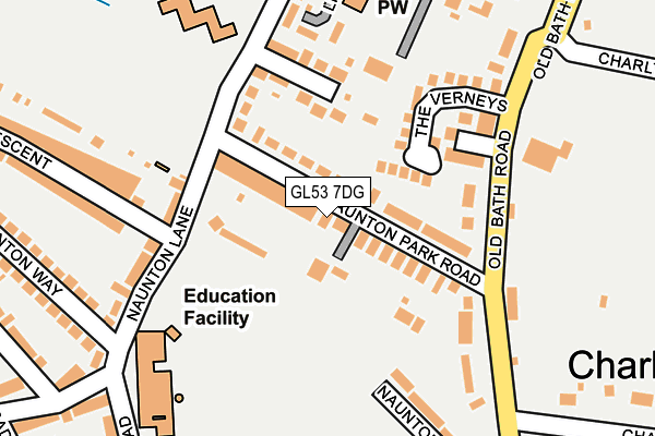 GL53 7DG map - OS OpenMap – Local (Ordnance Survey)