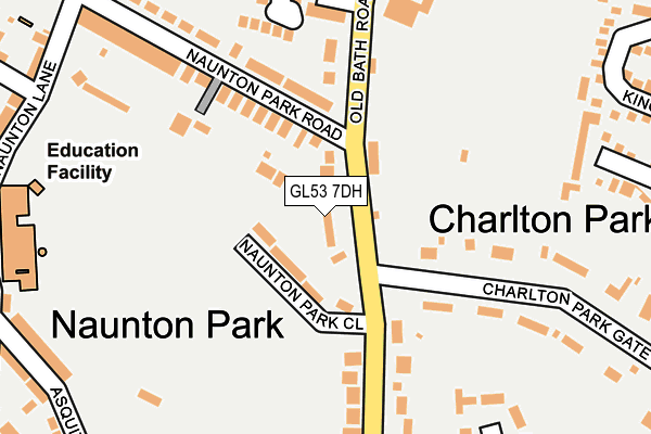 GL53 7DH map - OS OpenMap – Local (Ordnance Survey)