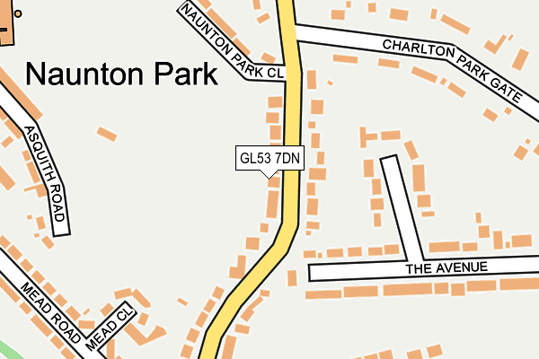 GL53 7DN map - OS OpenMap – Local (Ordnance Survey)