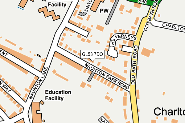 GL53 7DQ map - OS OpenMap – Local (Ordnance Survey)