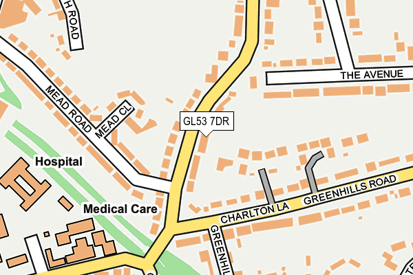 GL53 7DR map - OS OpenMap – Local (Ordnance Survey)