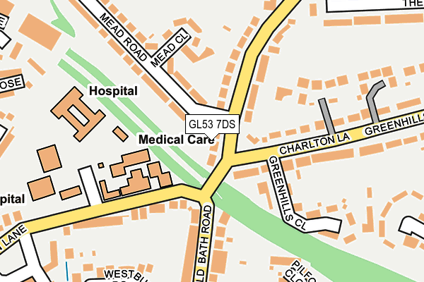 GL53 7DS map - OS OpenMap – Local (Ordnance Survey)