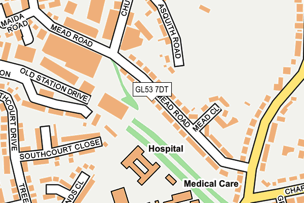 GL53 7DT map - OS OpenMap – Local (Ordnance Survey)