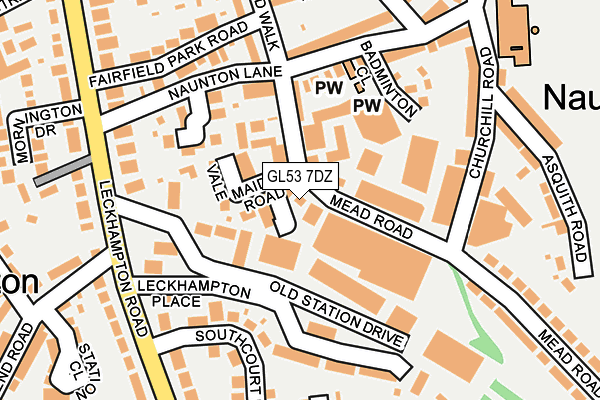 GL53 7DZ map - OS OpenMap – Local (Ordnance Survey)