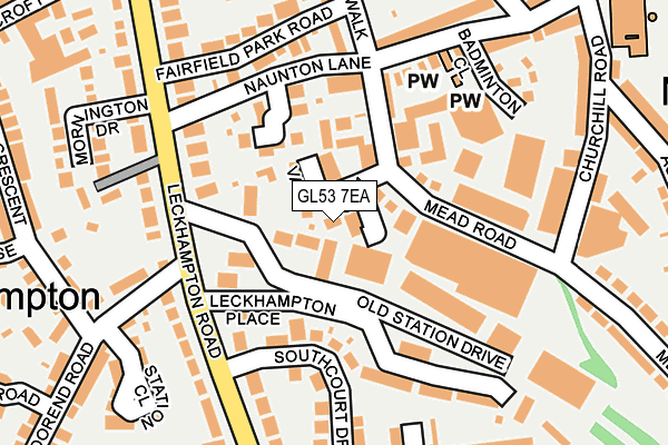 GL53 7EA map - OS OpenMap – Local (Ordnance Survey)