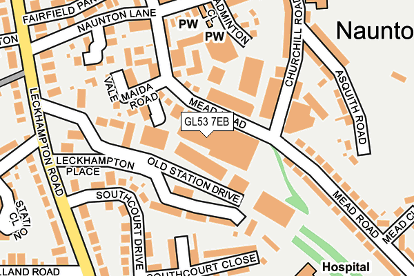 GL53 7EB map - OS OpenMap – Local (Ordnance Survey)