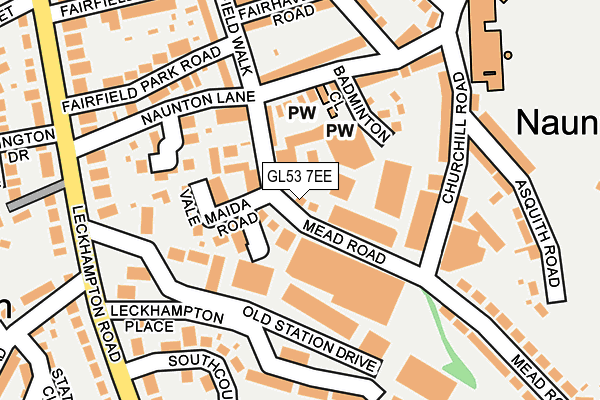GL53 7EE map - OS OpenMap – Local (Ordnance Survey)