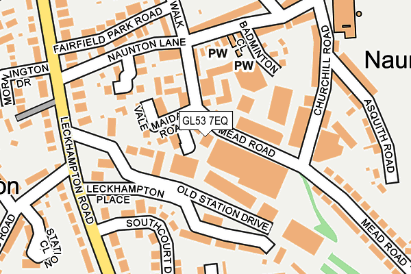 GL53 7EQ map - OS OpenMap – Local (Ordnance Survey)
