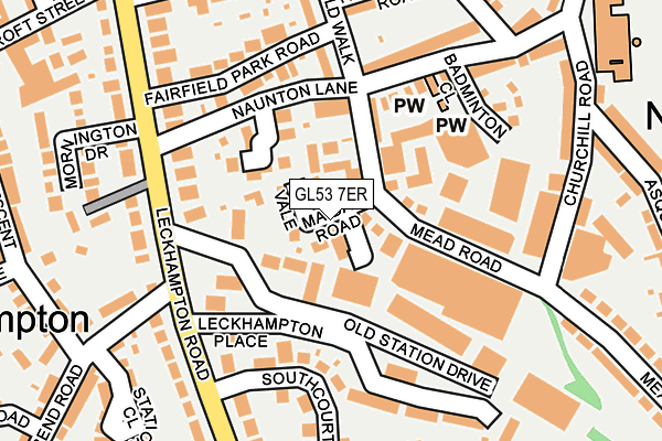 GL53 7ER map - OS OpenMap – Local (Ordnance Survey)