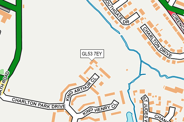 GL53 7EY map - OS OpenMap – Local (Ordnance Survey)
