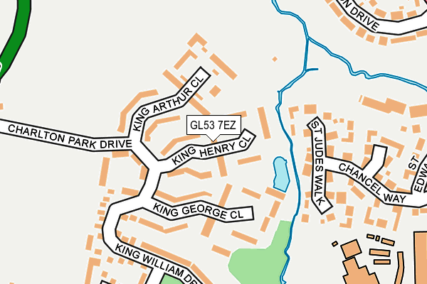GL53 7EZ map - OS OpenMap – Local (Ordnance Survey)