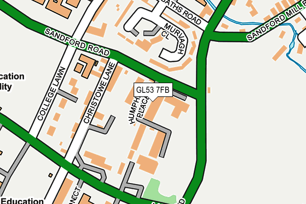 GL53 7FB map - OS OpenMap – Local (Ordnance Survey)